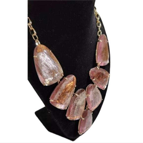 Kendra Scott Harlow Pale Purpleish Pink Large Statement Necklace New! - Picture 5 of 9